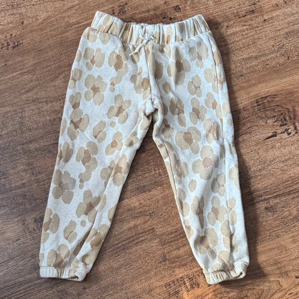 Kids Tan Polka Dot Joggers size XS